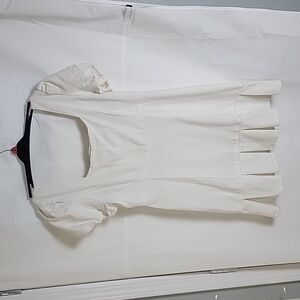 NWT white puff sleeve mini dress